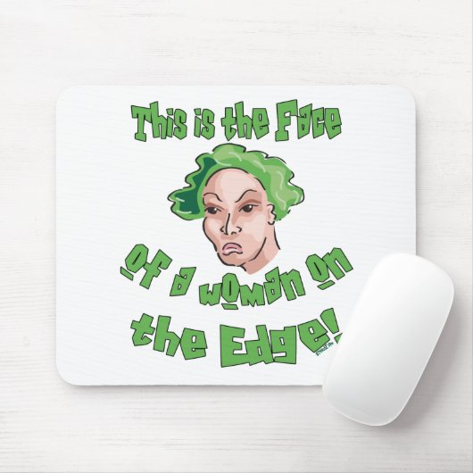 Vrouw aan de rand muismat (Met muis)