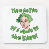 Vrouw aan de rand muismat (Voorkant)