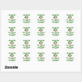 Vrouw aan de rand ronde sticker (Vel)