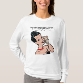 Vrouw aan de telefoon slaat het patriarchaat neer t-shirt