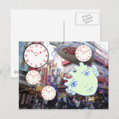 vrouw aan de voorzijde van MANGA-strips Briefkaart (Voorkant / Achterkant)