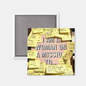 Vrouw aan een missie, Motivatie Magneet (Voorkant / Achterkant)