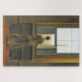 Vrouw aan een raam: een romantisch Uitzicht Editie Legpuzzel (Horizontaal)