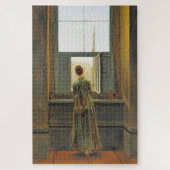 Vrouw aan een raam: een romantisch Uitzicht Editie Legpuzzel (Verticaal)