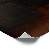 Vrouw aan een raam poster (Hoek)