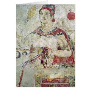 Vrouw aan haar toilet, detail van een begrafenis