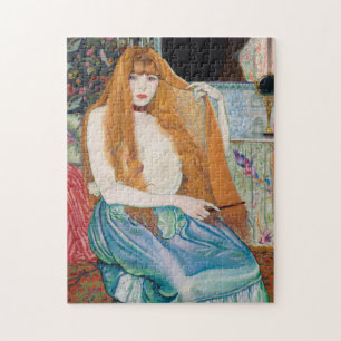 Vrouw aan haar toilet door Louis Anquetin Legpuzzel