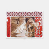 Vrouw aan het koken, Alphonse Mucha Fleece Deken (Voorkant (Horizontaal))