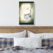 "Vrouw aan het raam" kunst op doek Canvas Afdruk (Insitu (Slaapkamer))