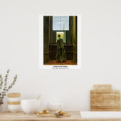 Vrouw aan het raam van Caspar David Friedrich Poster (Keuken)