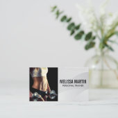 Vrouw aan het werk visitekaartje (Staand voorkant)