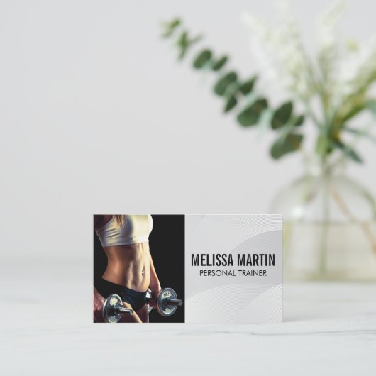 Vrouw aan het werk visitekaartje (Staand voorkant)