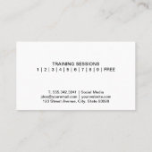 Vrouw aan het werk visitekaartje (Achterkant)