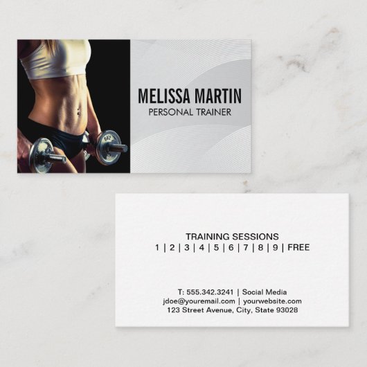 Vrouw aan het werk visitekaartje (Voorkant / Achterkant)