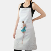 Vrouw aan land nabij strand schort (Insitu)