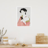 Vrouw aan Makeup, Goyō Hashiguchi Poster (Keuken)