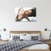 Vrouw aan spa canvas afdruk (Insitu (Slaapkamer))