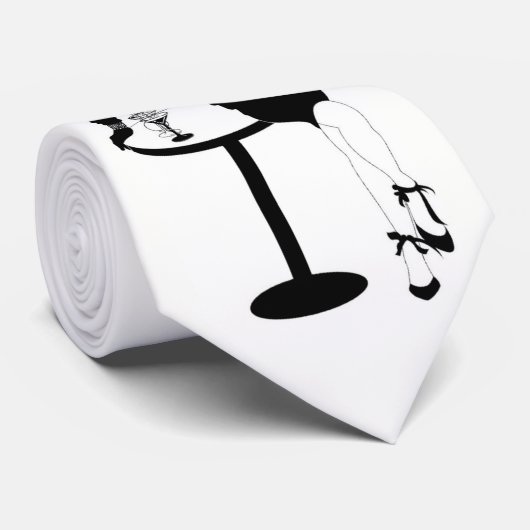 Vrouw aan tafel stropdas (Opgerold)