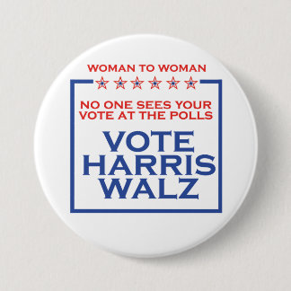 Vrouw aan Vrouw Stem Harris Walz 3" Button