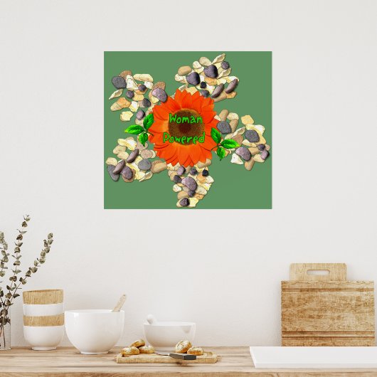 Vrouw aangedreven poster (Keuken)