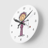 Vrouw aanvinken Afbeelding verpleegster Ronde Klok (Hoek)