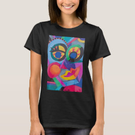 Vrouw Abstract gezicht T-shirt