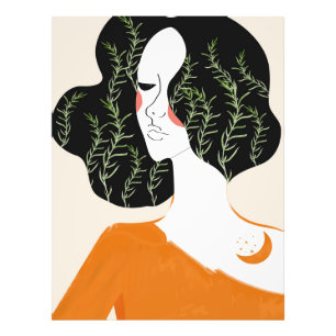 Vrouw Abstract Minimal Wall Art Print Rustiek Foto Afdruk