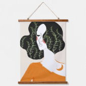 Vrouw Abstract Minimal Wall Art Print Rustiek Hangend Wandkleed (Voorkant)