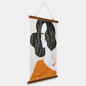 Vrouw Abstract Minimal Wall Art Print Rustiek Hangend Wandkleed (Gebogen)