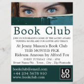 Vrouw achter Boek, boekenclub Adverteren Flyer (Voorkant)