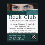 Vrouw achter Boek, boekenclub Adverteren Flyer<br><div class="desc">Vrouw achter het boek,  boekenclub Adverteren brochures door de winkel van het Visitekaartje.</div>