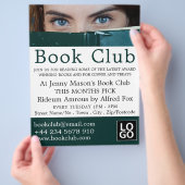 Vrouw achter Boek, boekenclub Adverteren Flyer (Hand)