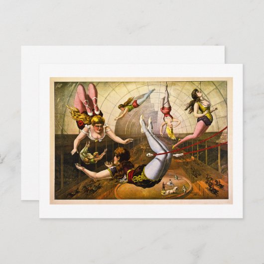 Vrouw Acrobat 1890 Briefkaart (Voorkant / Achterkant)