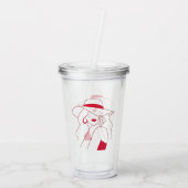Vrouw Acryl Drinkbeker (Achterkant)