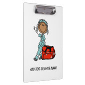 Vrouw Ademhalingstherapeut of EMT Klembord (Rechts)