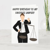 Vrouw Advocaat Verjaardag Kaart (Voorkant)