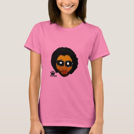 Vrouw afbeelding BIG HEAD T-shirt (Voorkant)