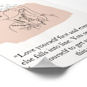 Vrouw Afbeelding één lijntekening Abstract Poster (Hoek)