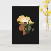 Vrouw Afrika Kaart (Gele Bloem)