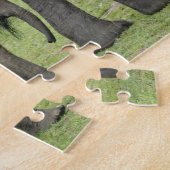 Vrouw Afrikaanse olifant met Baby Legpuzzel (Zijkant)