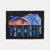 Vrouw Afro Ik ben het Storm Hydrocefalus Awareness Fleece Deken (Voorkant (Horizontaal))