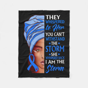 Vrouw Afro Ik ben het Storm Hydrocefalus Awareness Fleece Deken