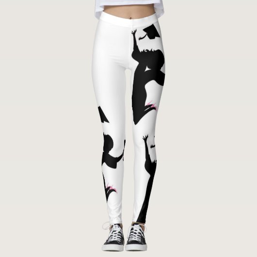 "VROUW AFSTUDEERDER CELEBRATES HER AFSTUDEREN" LEGGINGS (Voorkant)