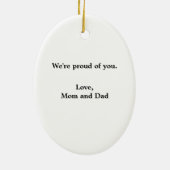 Vrouw Afstudeerder Geit White en Red Ornament (Achterkant)