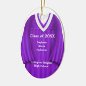 Vrouw Afstudeerder Geitte Paars en White Ornament (Links)