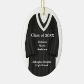 Vrouw Afstudeerder Geon Black and White Ornament (Rechts)