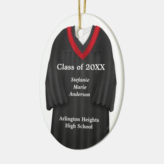 Vrouw Afstudeerder Geon Black en Red Ornament (Links)