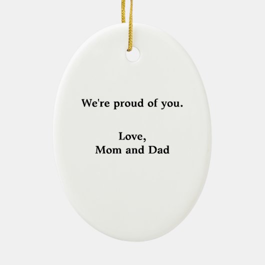 Vrouw Afstudeerder Geon Black en Red Ornament (Achterkant)