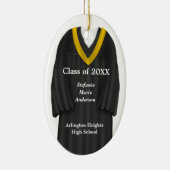 Vrouw Afstudeerder Gown Black en Gold Ornament (Rechts)