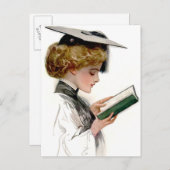  vrouw Afstuderen Aankondigingskaart (Voorkant / Achterkant)